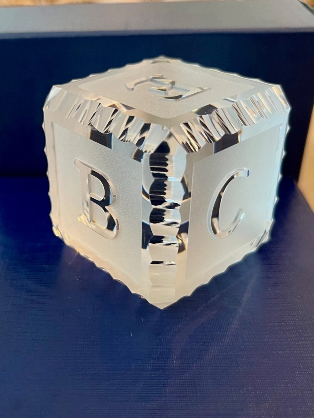 Waterford‎ Crystal Alphabet Block Keepsake Vintage New In Box